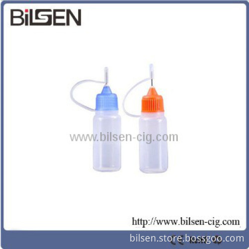 Factory Price E-cig plastic 10ml clear eliquid bottle with needle cap